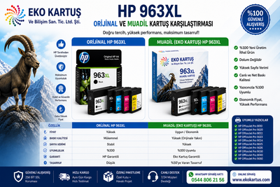 HP 963XL Kartuş ?  963XL Orijinal ve Muadil Karşılaştırması