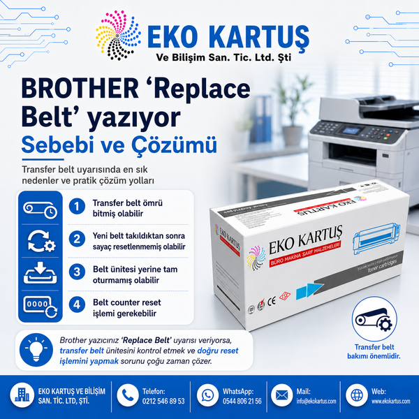 BROTHER Replace Belt yazıyor