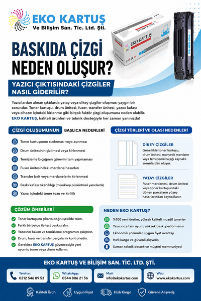 Baskıda Çizgi Neden Oluşur? Çizgili Baskı Sorunu Nasıl Çözülür?