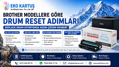 Brother Modellere Göre Drum Reset Adımları