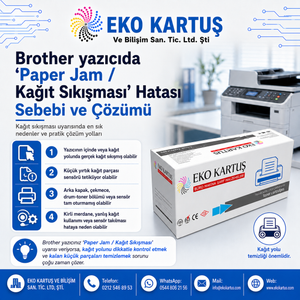 Brother yazıcıda “Paper Jam / Kağıt Sıkışması” hatası,