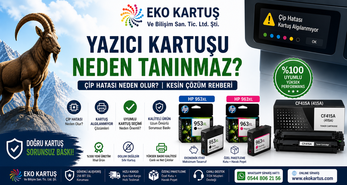 Yazıcı Kartuşu Neden Tanınmaz?
