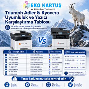 Triumph Adler Kyocera Uyumluluk ve Yazıcı Karşılaştırma Tablosu 2025