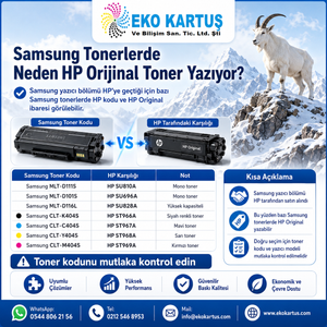 Samsung Tonerlerde Neden HP Orijinal Toner Yazıyor?
