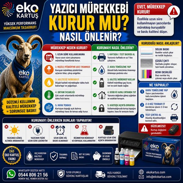 Yazıcı Mürekkebi Kurur mu? Nasıl Önlenir?