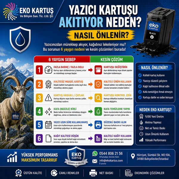 Yazıcı Kartuşu Akıtıyor Neden? Nasıl Önlenir?