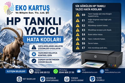 HP Tanklı Yazıcı Hata Kodları ve Çözüm Yöntemleri