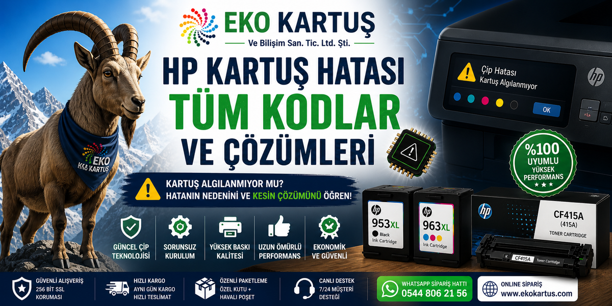 HP Kartuş Hatası Tüm Kodlar ve Çözümleri