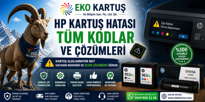 HP Kartuş Hatası Tüm Kodlar ve Çözümleri