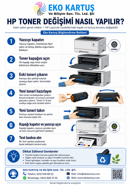 HP Toner Değişimi Nasıl Yapılır?