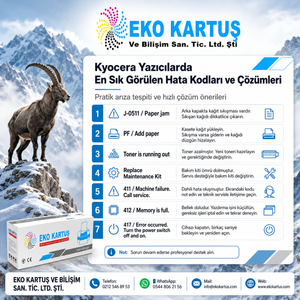 Kyocera Yazıcılarda En Sık Görülen Hata Kodları ve Çözümleri