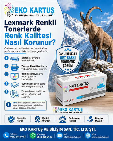 Lexmark Renkli Tonerlerde Renk Kalitesi Nasıl Korunur?
