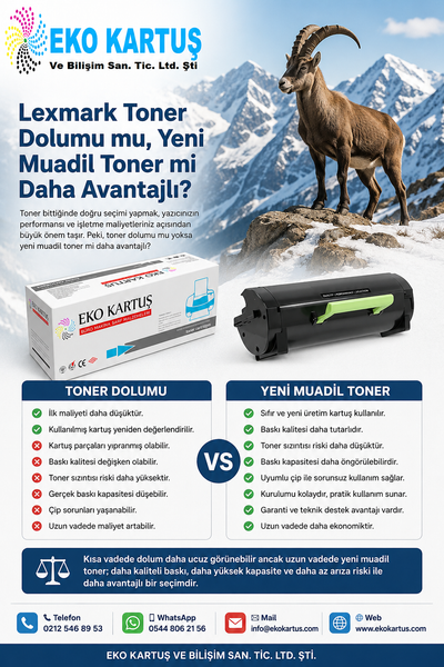 Lexmark Toner Dolumu mu, Yeni Muadil Toner mi Daha Avantajlı?