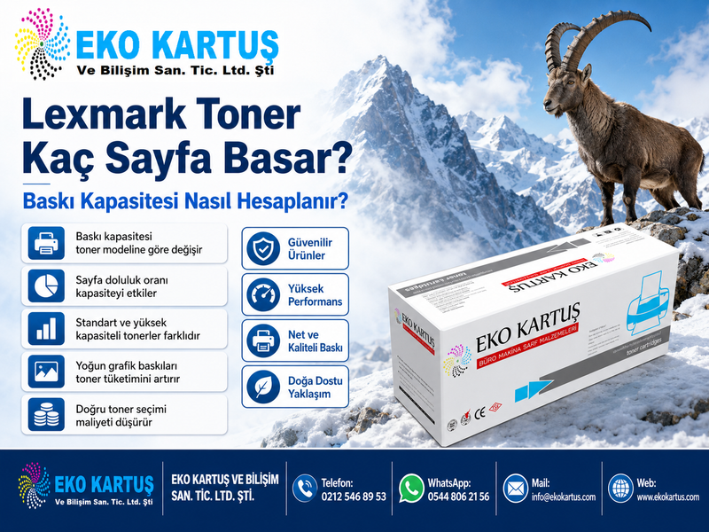 Lexmark Toner Kaç Sayfa Basar? Baskı Kapasitesi Nasıl Hesaplanır?