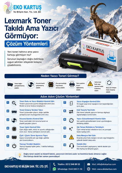 Lexmark Toner Takıldı Ama Yazıcı Görmüyor: Çözüm Yöntemleri