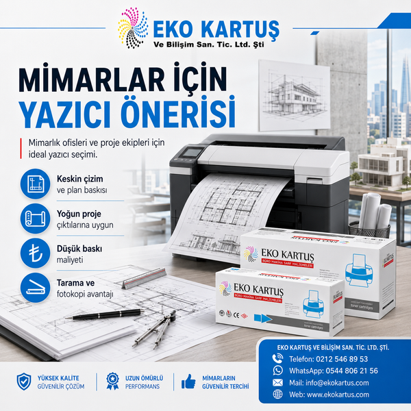 Mimarlar İçin Yazıcı Önerisi: Mimarlık Ofisine Hangi Yazıcı Alınmalı?