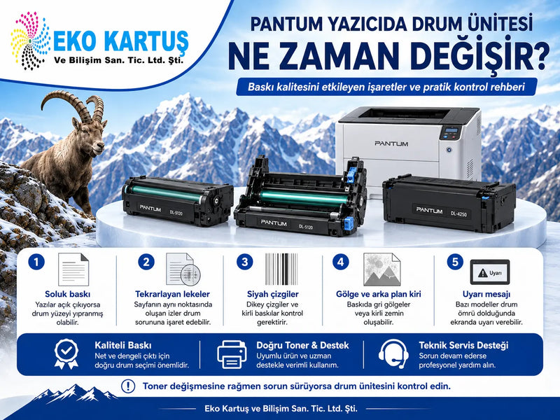 Pantum Yazıcıda Drum Ünitesi Ne Zaman Değişir?