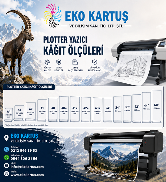 Plotter Yazıcı Kâğıt Ölçüleri Nelerdir?
