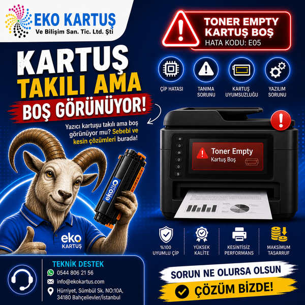 Yazıcı Kartuşu Takılı Ama Boş Görünüyor Sorunu