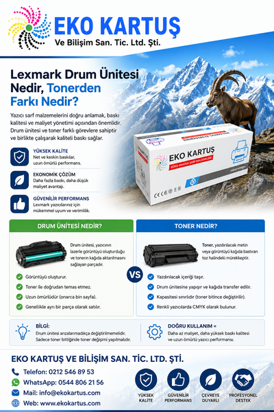 Lexmark Drum Ünitesi Nedir, Tonerden Farkı Nedir?