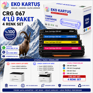Canon i-Sensys MF-657Cdw CRG 067 Uyumlu Sıfır İthal Toner Seti