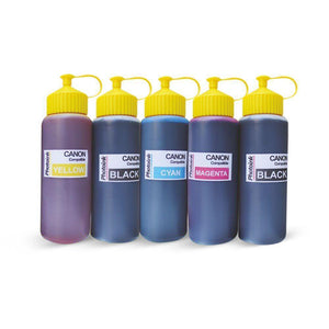 5 Kartuşlu Canon Yazıcılar için uyumlu 500 ml 5 Renk Mürekkep Seti (PHOTO INK Akıllı Mürekkep)