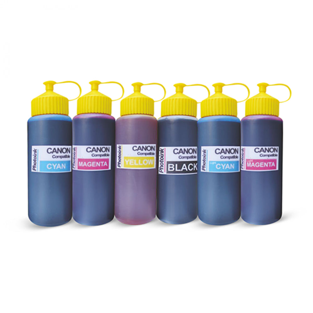 6 Kartuşlu Canon Yazıcılar için uyumlu 500 ml 6 Renk Mürekkep Seti (PHOTO INK Akıllı Mürekkep) - Main view