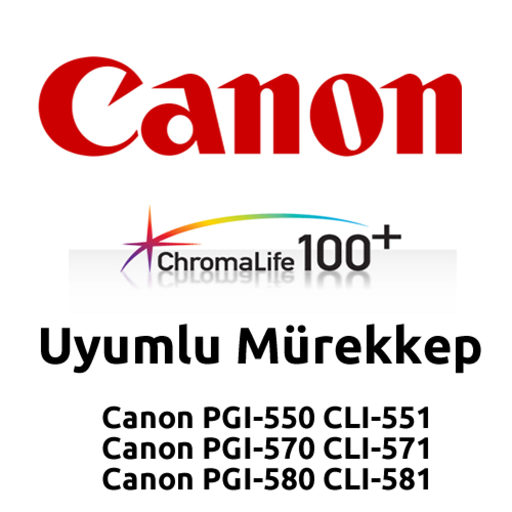 Canon Pixma MG5550 Mürekkep Seti 5 renk (Muadil) - Main view