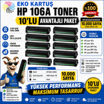 Hp Laser 107 10’lu VANTAJLI ÇİPLİ 106A Muadil Toneri