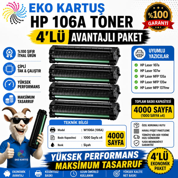 Hp 5UE15A 4’LÜ AVANTAJLI ÇİPLİ106A Muadil Toneri