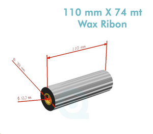 Ribbon 110mm x 74m 1/2 inç Outside  WX-10FBK Standart Wax
