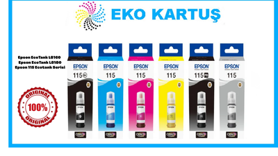 Epson EcoTank L8160 6'lı 115 ORİJİNAL Mürekkep Seti