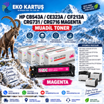 Hp CB540A (125A) MUADİL TONER CMYK SET