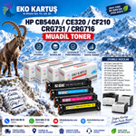 Hp CB540A (125A) MUADİL TONER CMYK SET