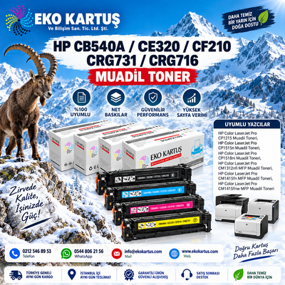 Hp  CB540/131A/CE320/CF210/125A MUADİL TONER SET  4 RENK