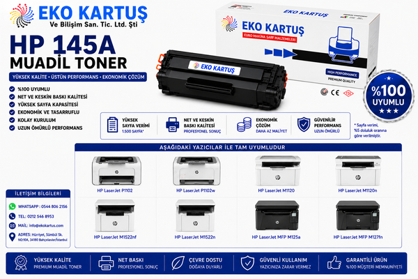 Hp LaserJet Pro MFP 3101fdwe Muadil Toneri ÇİPLİ W1450A (145A) 1700 SAYFA