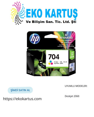 HP 704 Renkli Orijinal Kartuş CN693A
