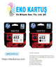 HP DeskJet Ink Advantage 6078 Hepsi Bir Arada Yazıcı Orijinal Kartuş, 653 2'Lİ PAKET