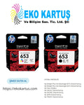 HP DeskJet Ink Advantage 6078 Hepsi Bir Arada Yazıcı Orijinal Kartuş, 653 2'Lİ PAKET
