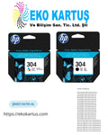 Hp 304 Siyah N9K06AE + Hp 304 Renkli N9K05AE Kartuş Seti
