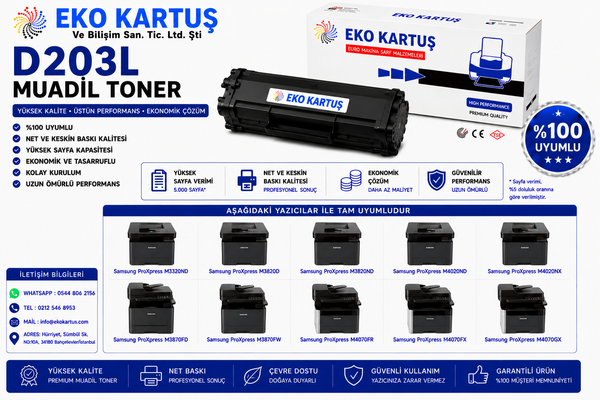 Samsung SL-M4070FR (MLT D-203L) (5K) Muadil Toner