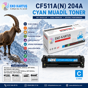 HP CF511A  MAVİ (204A) MUADİL TONER