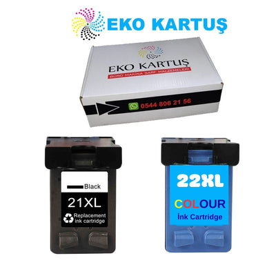 HP 21XL - 22XLYüksek Kapasiteli Muadil Kartuş SET 2'Lİ PAKET
