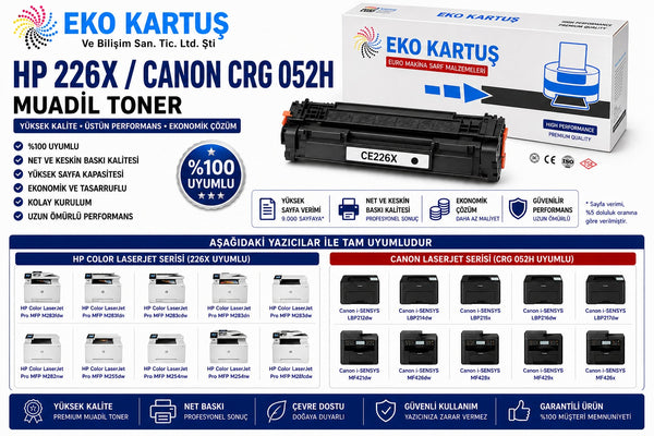 HP Laserjet Pro M426FDW CF226X UYUMLU TONER (9000 Sayfa)