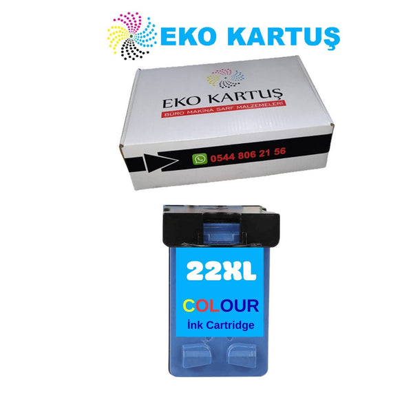 HP 22XL Renkli Yüksek Kapasiteli Muadil Kartuş C9352C