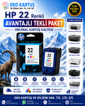 HP DeskJet 3920 HP 22 RENKLİ VE 21 SİYAH 2'Lİ PAKET
