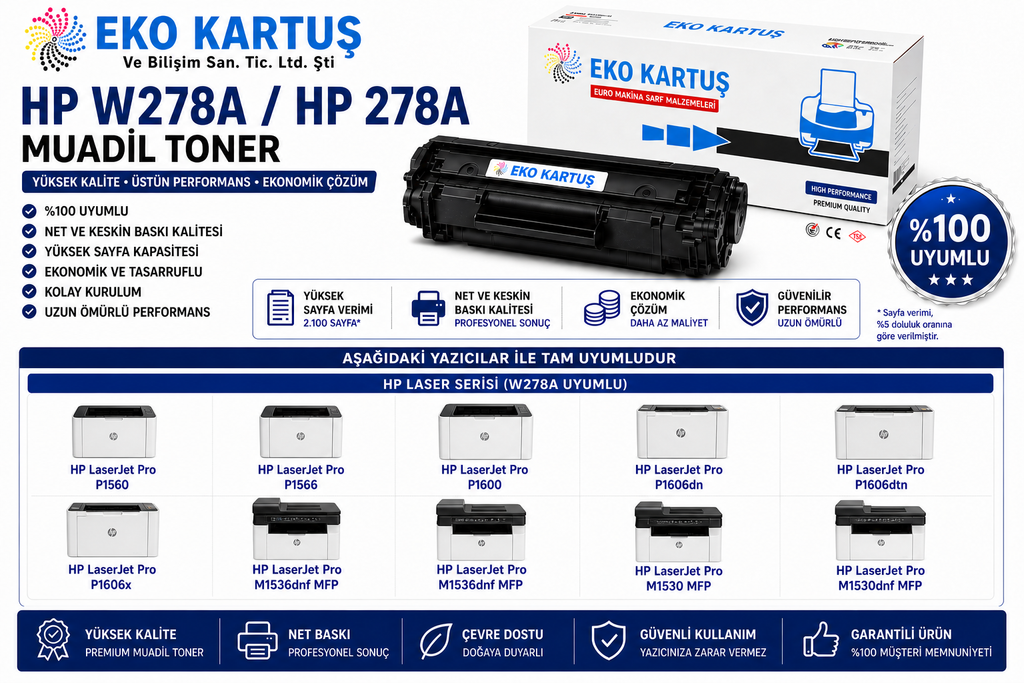 Hp CE749A Uyumlu Sıfır İthal Toner CE278A (78A)