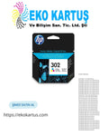 HP 302 F6U66AE BLACK - HP 302 F6U65AE Renkli Orijinal Kartuş  2'Lİ PAKET