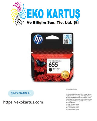 HP 655 CZ109AE BLACK Orijinal Kartuş