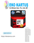 HP 650 CZ101AE BLACK  Orijinal Kartuş